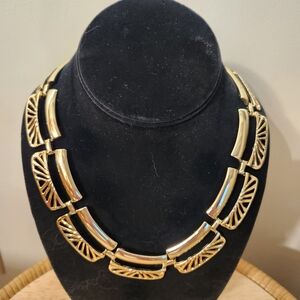 Elegant Goldtone Statement Necklace